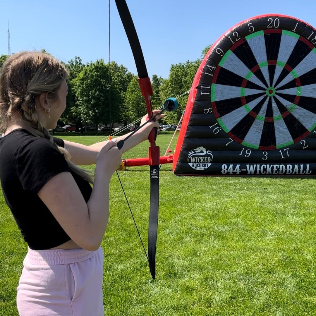 Giant inflatable archery dartboard